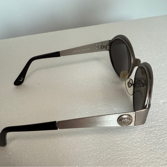 Versace Vintage (1990s) Mod 97 Silver and Black Oval Sunglasses main image 7